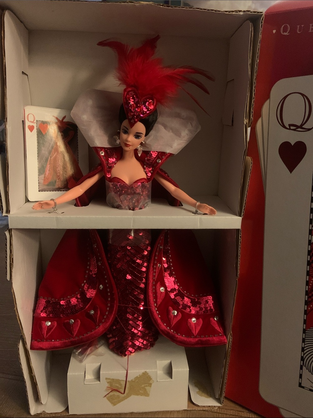 Bob Mackie Queen of Hearts Red Sequin Party Doll